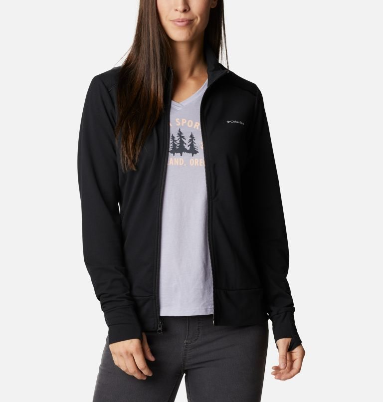 Women\'s Columbia Weekend Adventure Full Zip Jackets Black | CA-G3L68