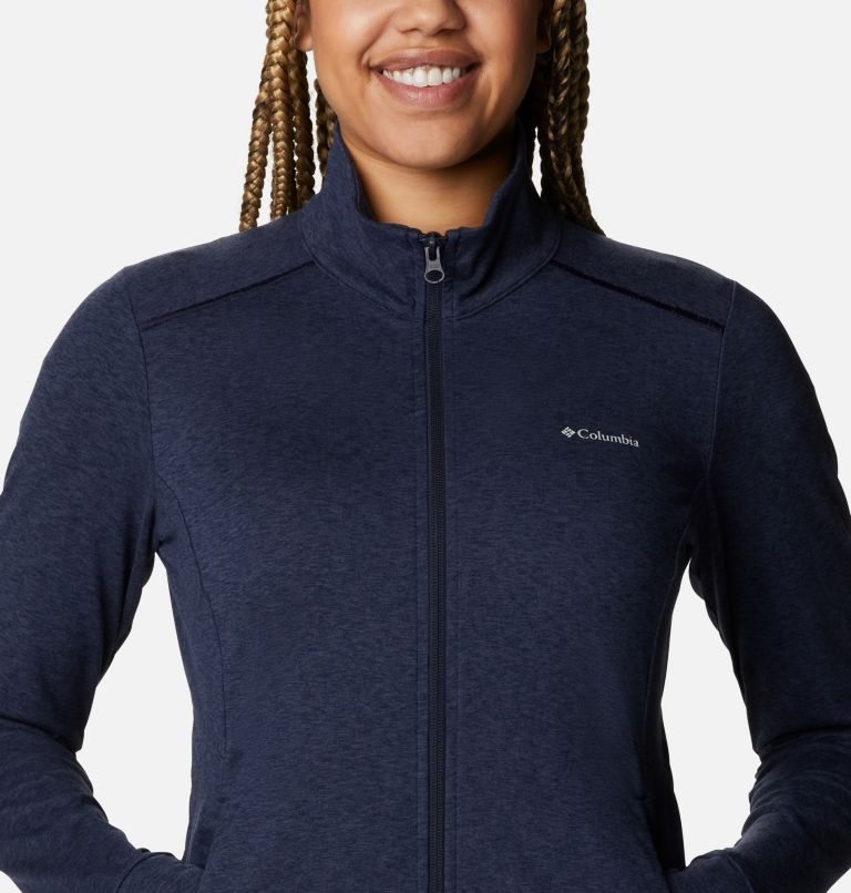 Women's Columbia Weekend Adventure Full Zip Jackets Navy | CA-M61A8