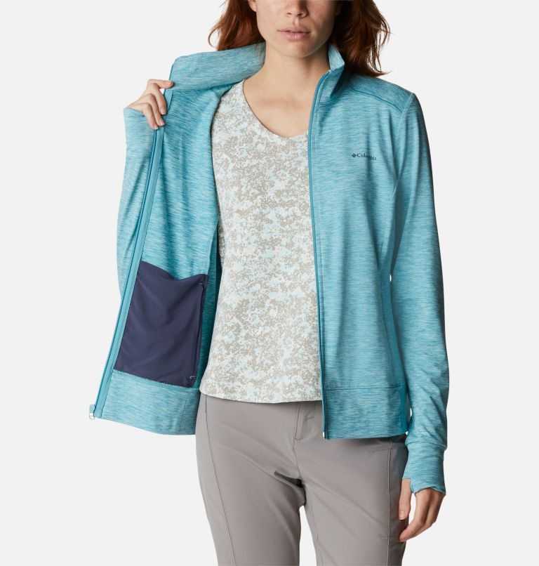 Women's Columbia Weekend Adventure Full Zip Jackets Turquoise | CA-N36L4