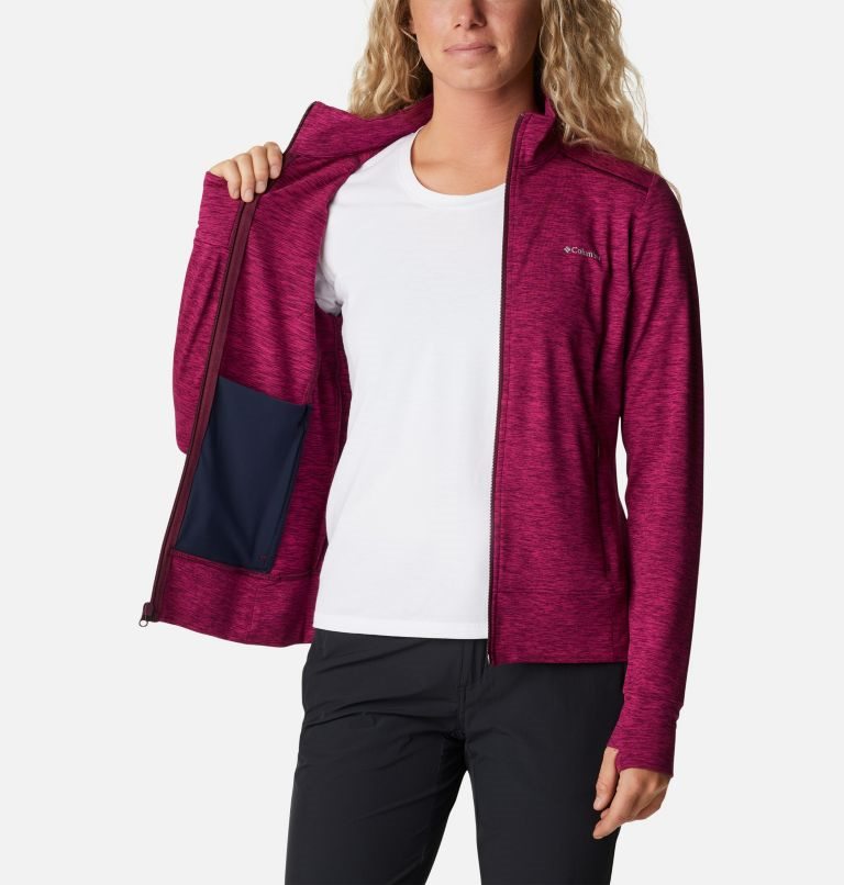 Women's Columbia Weekend Adventure Full Zip Jackets Fuchsia | CA-OA564