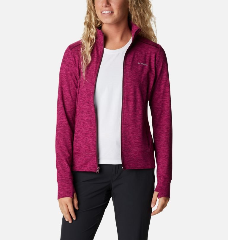 Women's Columbia Weekend Adventure Full Zip Jackets Fuchsia | CA-OA564