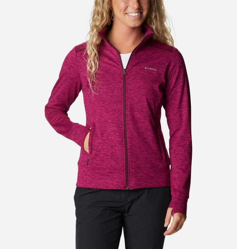 Women\'s Columbia Weekend Adventure Full Zip Jackets Fuchsia | CA-OA564