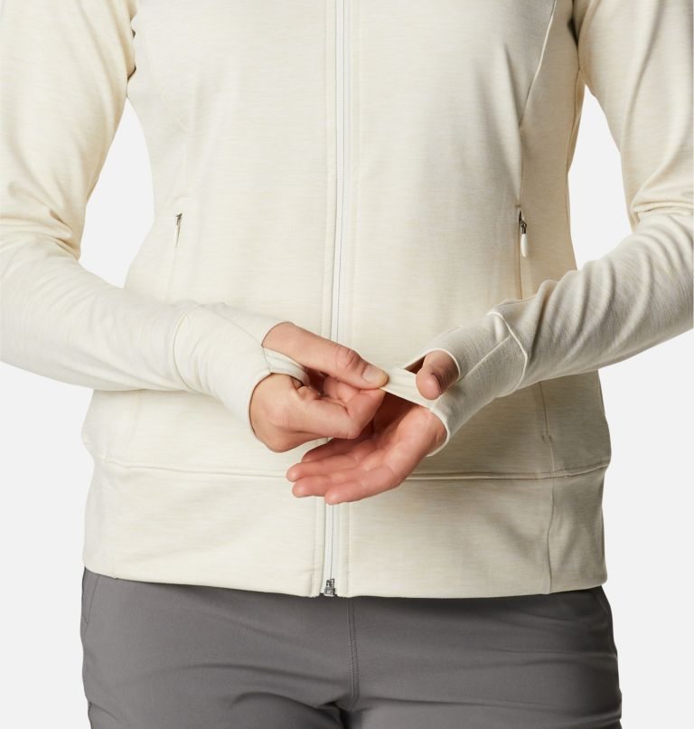 Women's Columbia Weekend Adventure Full Zip Jackets Cream | CA-WLA63