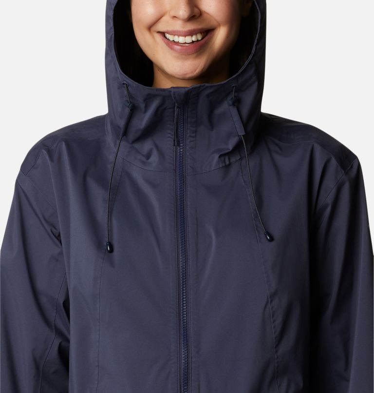 Women's Columbia Weekend Adventure Long Shell Jackets Navy | CA-M6840