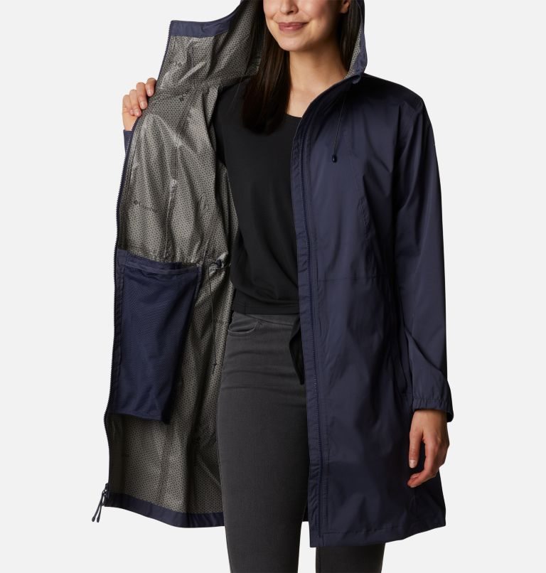 Women's Columbia Weekend Adventure Long Shell Jackets Navy | CA-M6840