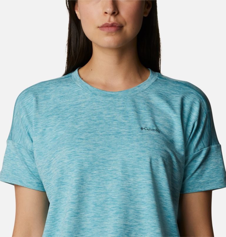 Women's Columbia Weekend Adventure Short Sleeve T Shirts Turquoise | CA-K318A