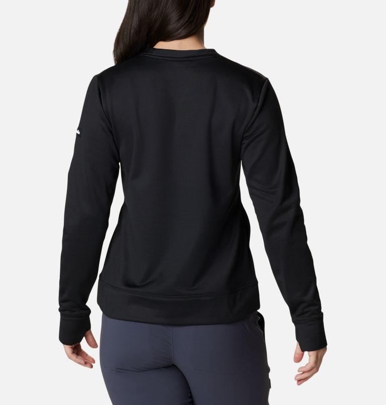 Women's Columbia Windgates Tech Fleece Sweatshirts Black | CA-F0L15