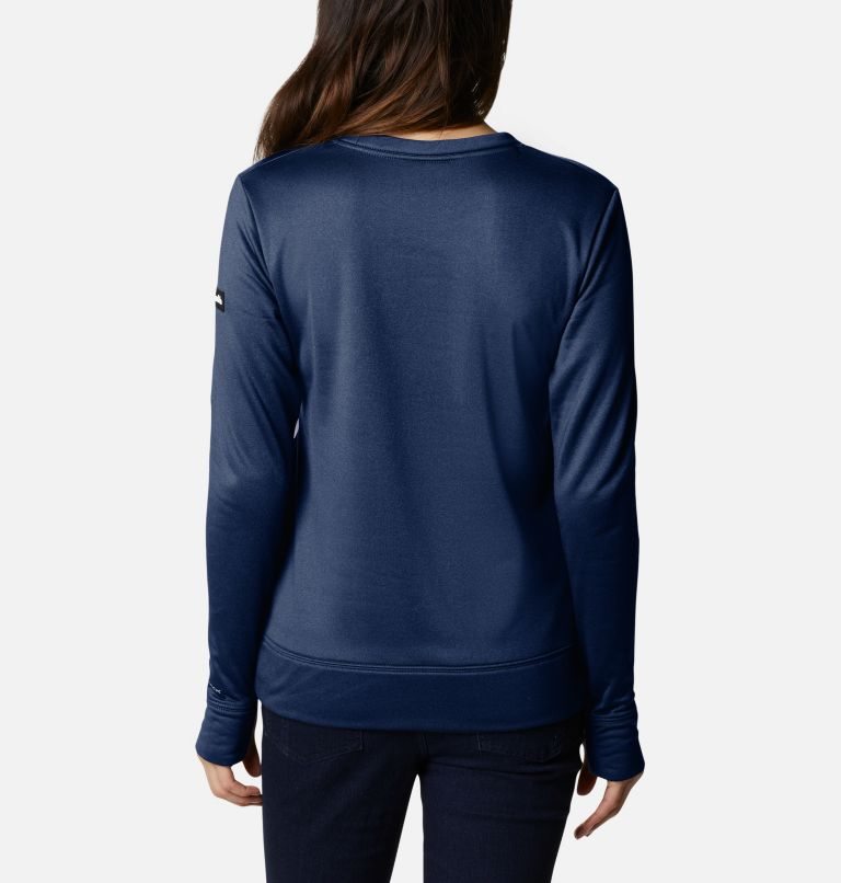 Women's Columbia Windgates Tech Fleece Sweatshirts Navy | CA-J854L