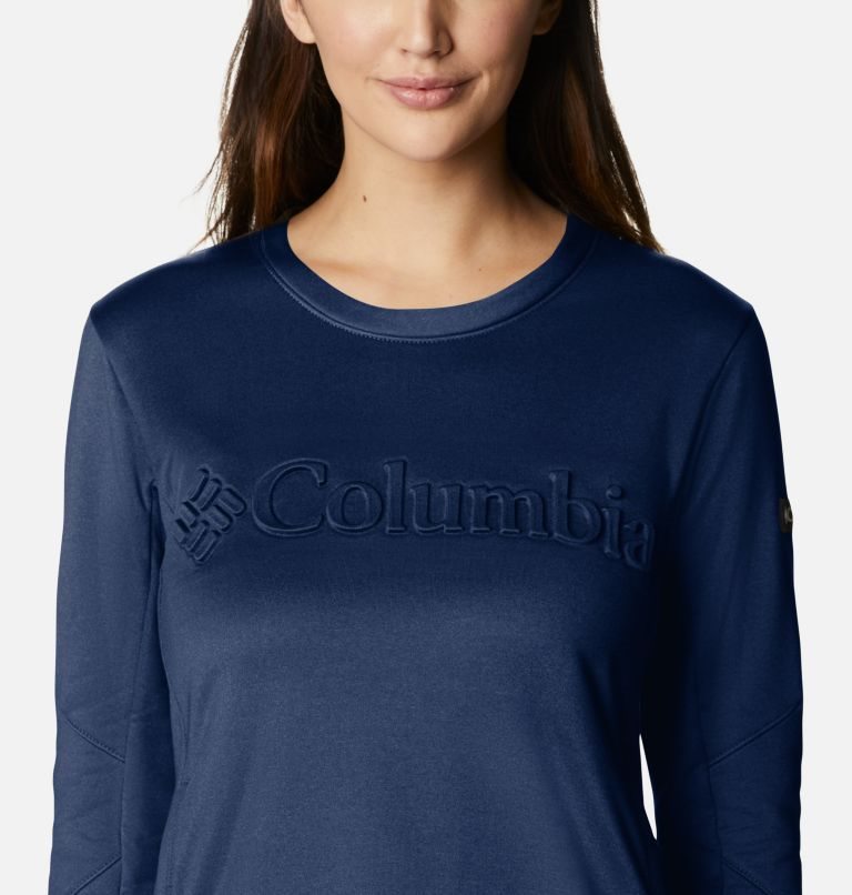 Women's Columbia Windgates Tech Fleece Sweatshirts Navy | CA-J854L