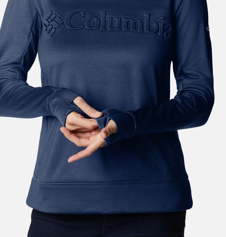 Women's Columbia Windgates Tech Fleece Sweatshirts Navy | CA-J854L