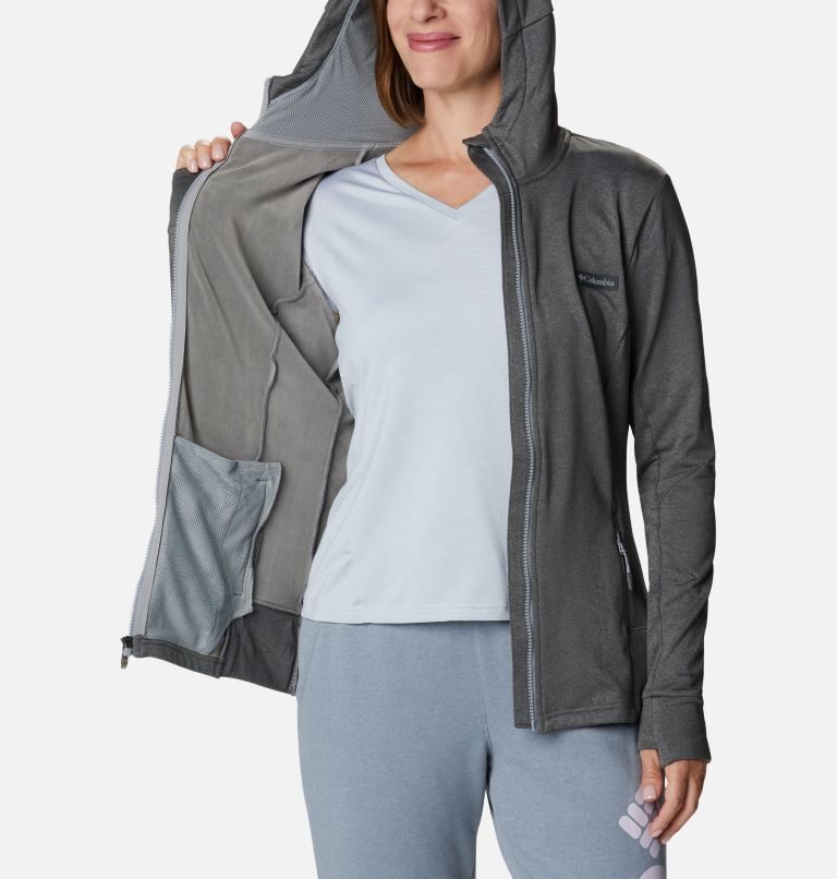 Women's Columbia Windgates Tech Full Zip Fleece Jackets Grey | CA-JA183